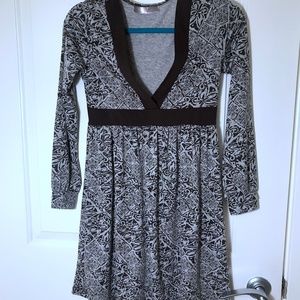 Francesca's Tunic/Mini Dress with Vine Pattern M